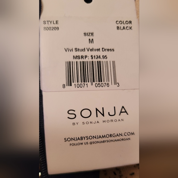 SONJA - By SONJA MORGAN - Vivi Stud Velvet Dress - Women's  Size  M - Picture 10 of 12